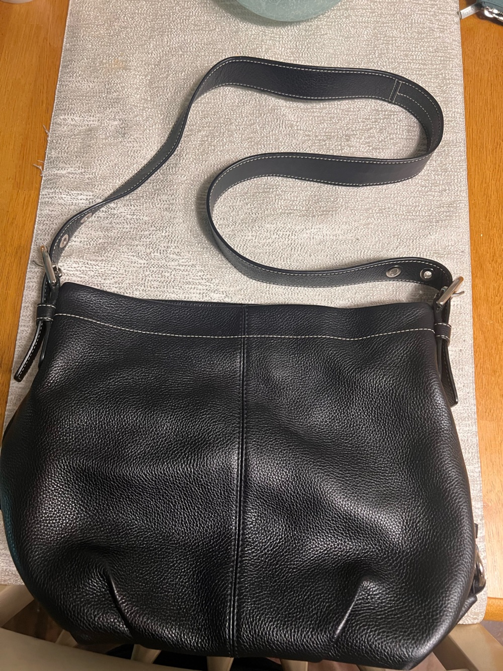 Coach SoHo Black Pebble Leather Crossbody Bag